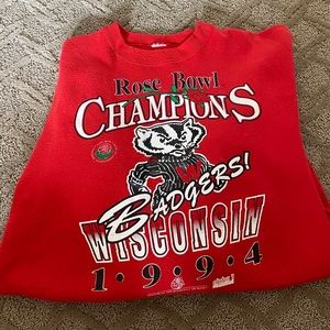 Vintage WI Badgers 1994 Rose Bowl Crewneck